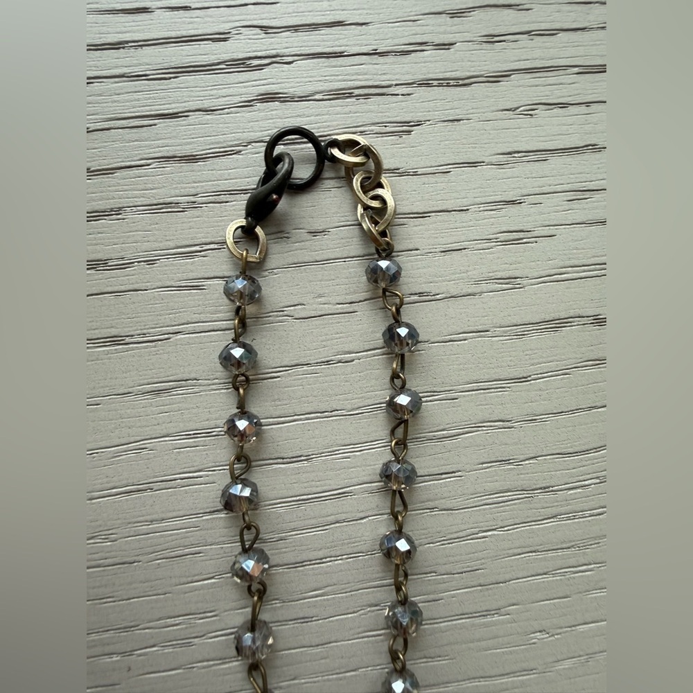 Artisan Sparkly Elegant Gold Pendant Necklace Funky Bohemian - Picture 6 of 6